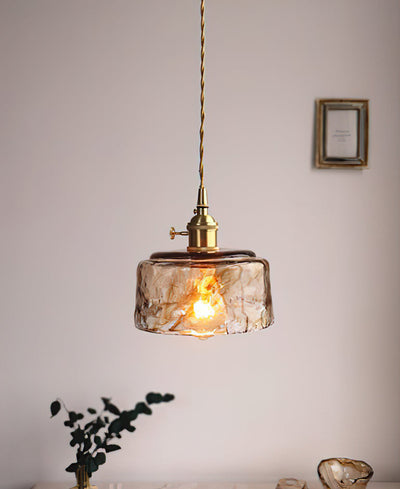 Delira Hanglamp Glas Messing Vintage
