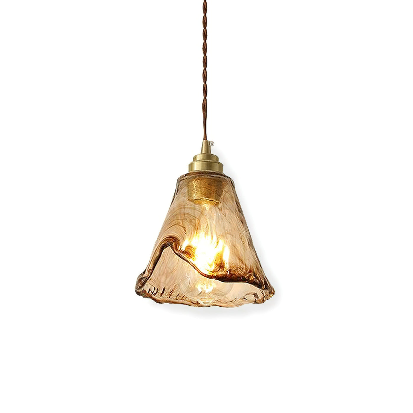 Delira Hanglamp Glas Messing Vintage