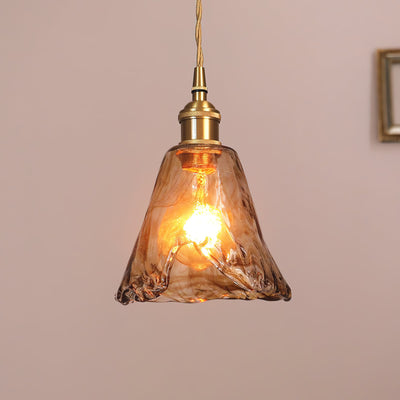 Delira Hanglamp Glas Messing Vintage