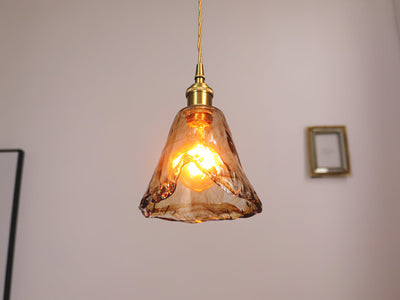 Delira Hanglamp Glas Messing Vintage