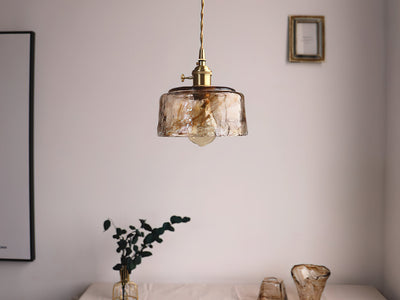 Delira Hanglamp Glas Messing Vintage