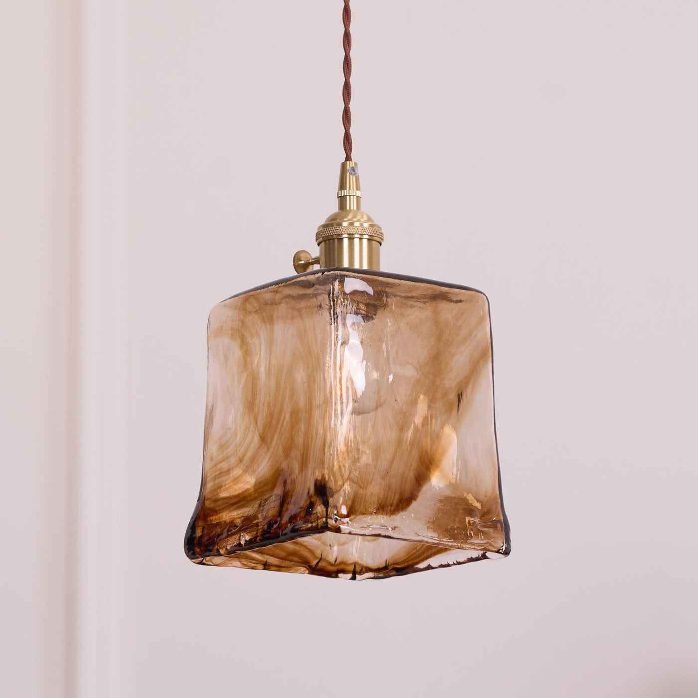 Delira Hanglamp Glas Messing Vintage