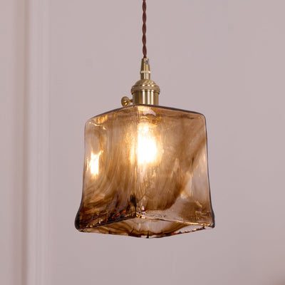 Delira Hanglamp Glas Messing Vintage