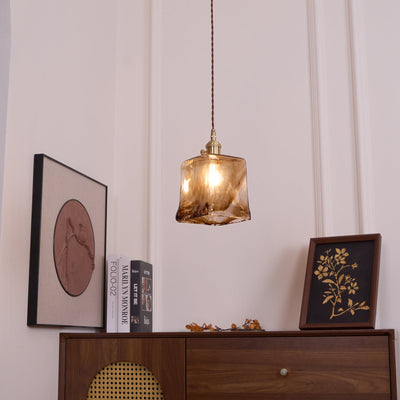 Delira Hanglamp Glas Messing Vintage