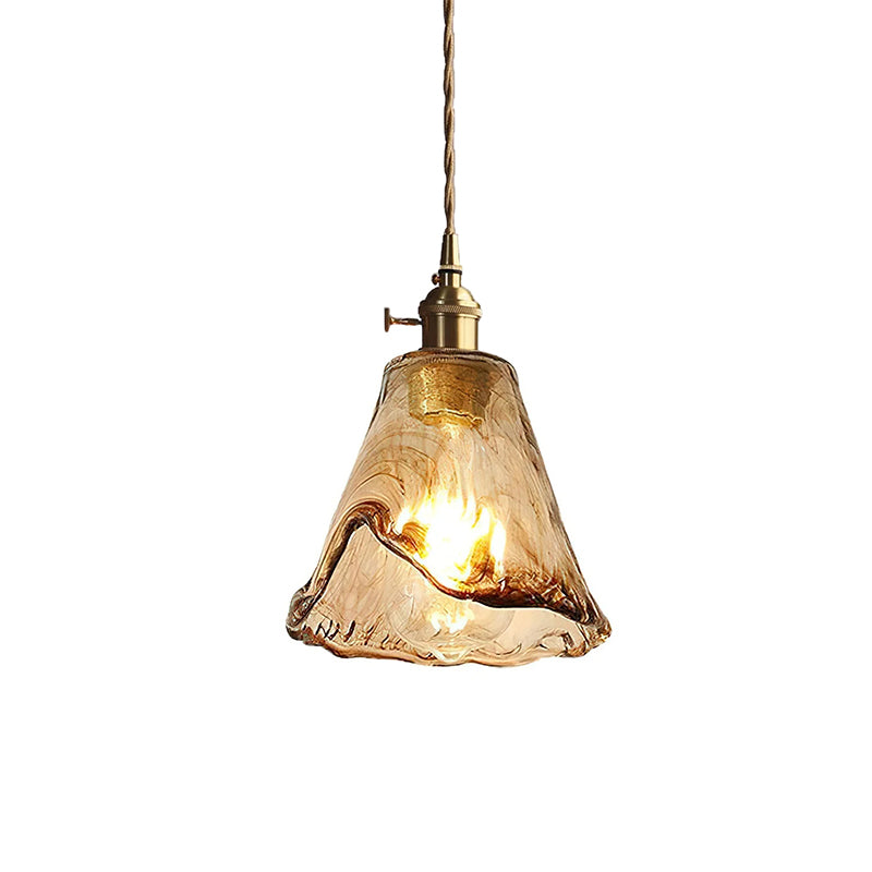 Delira Hanglamp Glas Messing Vintage