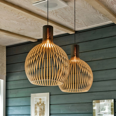 Delira Hanglamp Hout Vintage Cage Design