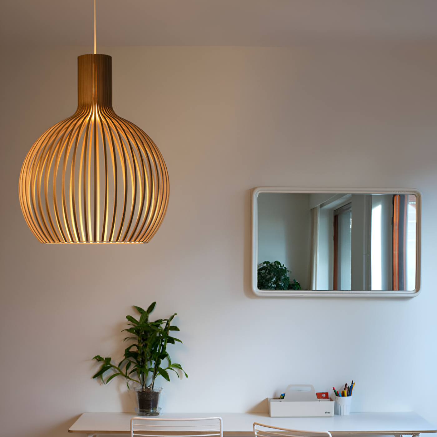 Delira Hanglamp Hout Vintage Cage Design