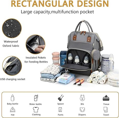 NestEase™ – De 3-in-1 Luiertas met Uitklapbaar Reisbedje
