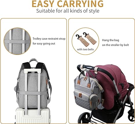 NestEase™ – De 3-in-1 Luiertas met Uitklapbaar Reisbedje
