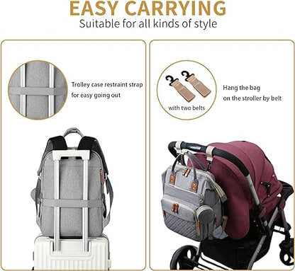 NestEase™ – De 3-in-1 Luiertas met Uitklapbaar Reisbedje