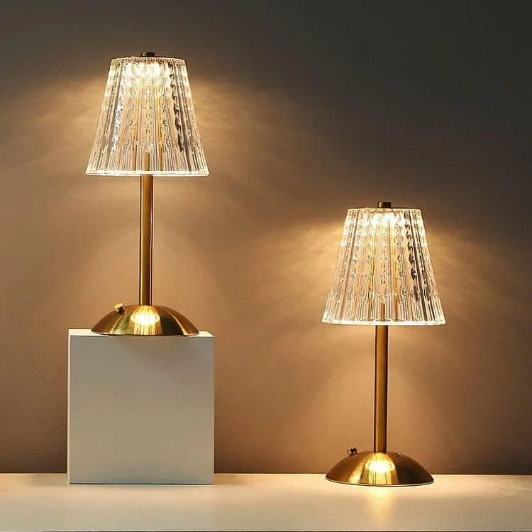 Delira Tafellamp Goud Kristal Design