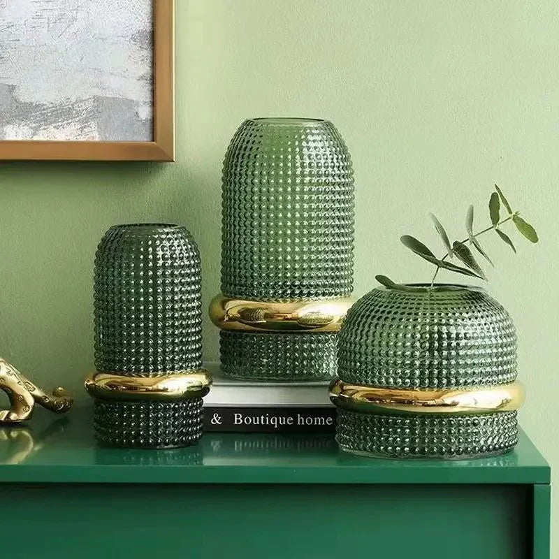 Delira Vaas Groen Met Gouden Rand