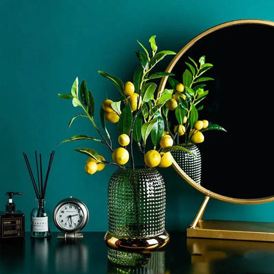 Delira Vaas Groen Met Gouden Rand