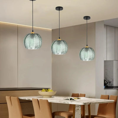 Delira Hanglamp Palmblad Glas Boho