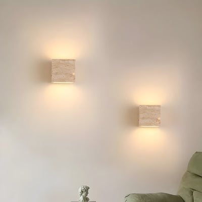 Delira Wandlamp Van Travertijnsteen