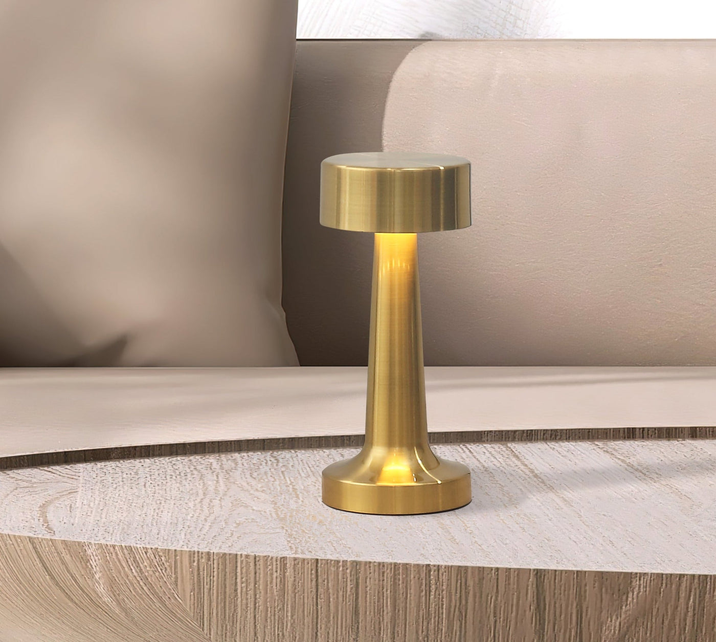 Delira Tafellamp Brushed Messing Dimbaar