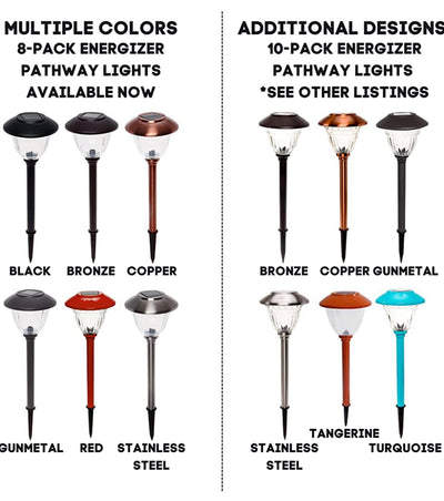 Delira Solar Padverlichting Set van 8 RVS Buitenlampen
