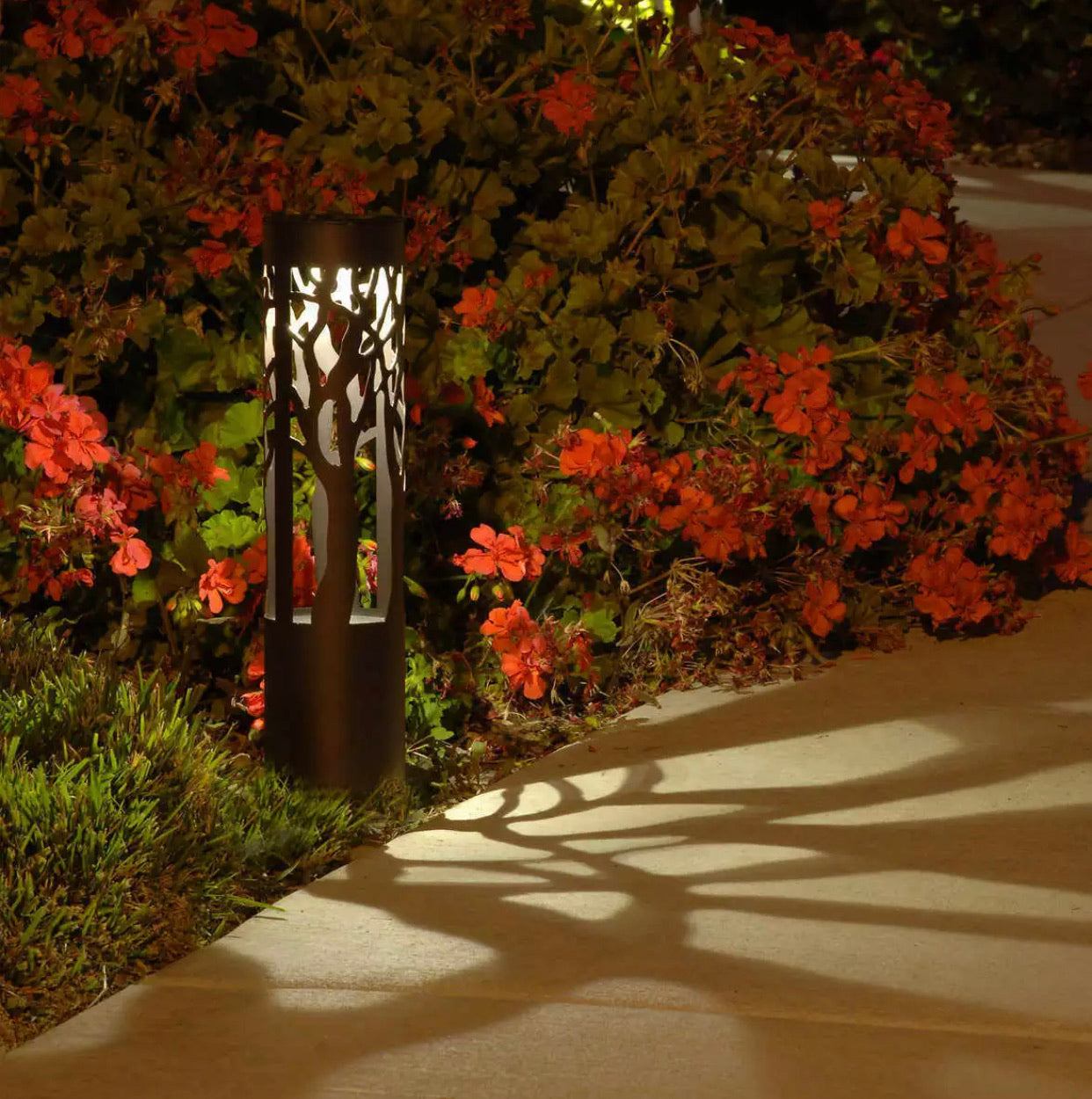 Delira Solar Padverlichting Set van 2 Bronskleurige Tuinlampen