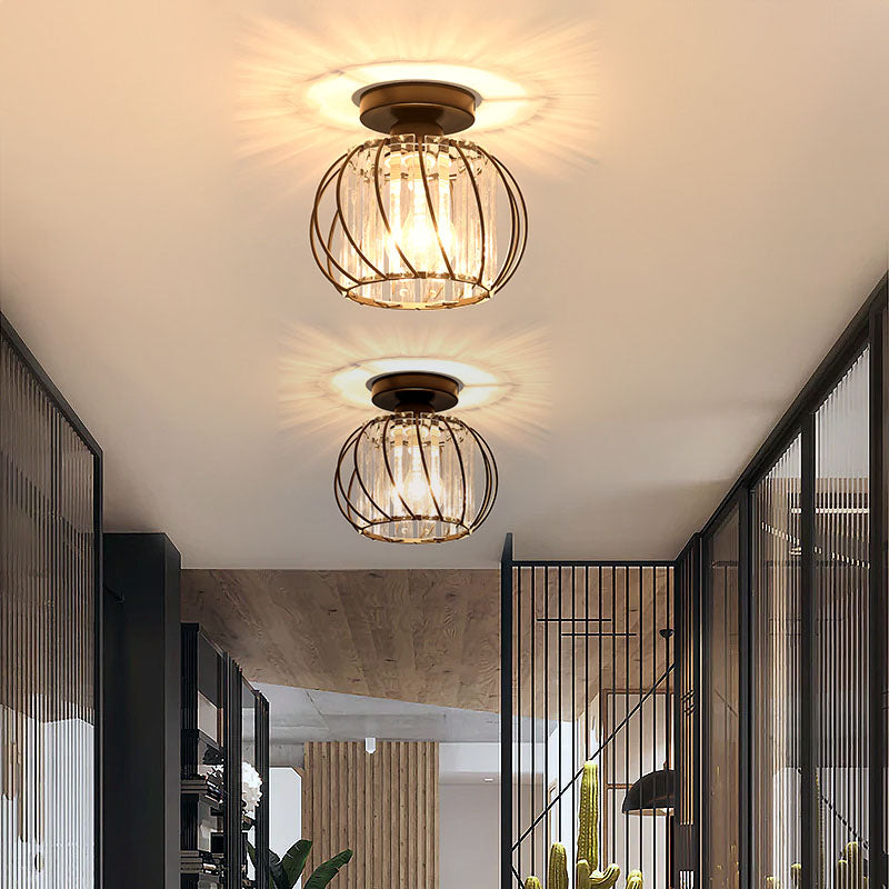 Delira Plafondlamp Glas Zwart Minimalistisch