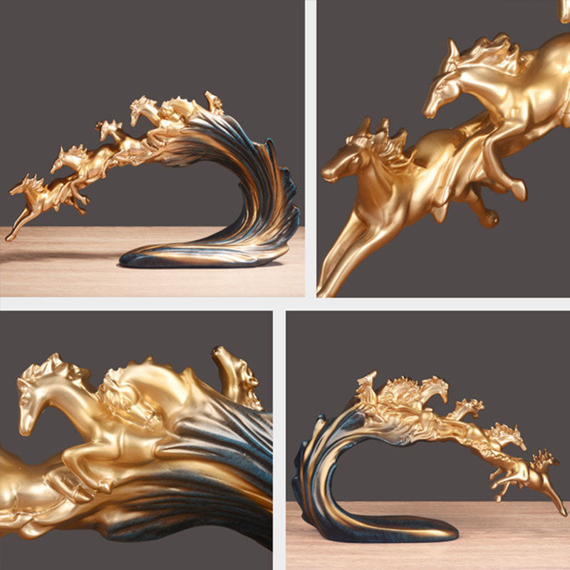 Delira Beeld Galopperend Paard Modern Sculpturaal Accent