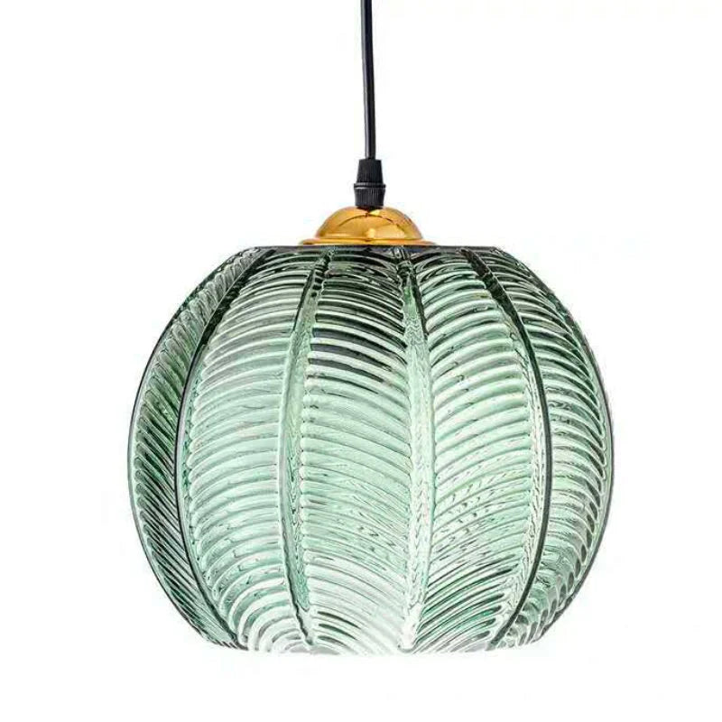 Delira Hanglamp Palmblad Glas Boho