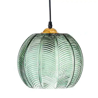 Delira Hanglamp Palmblad Glas Boho