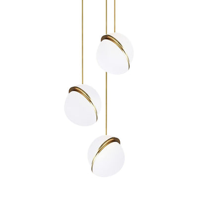 Delira Hanglamp Messing Opaalglas