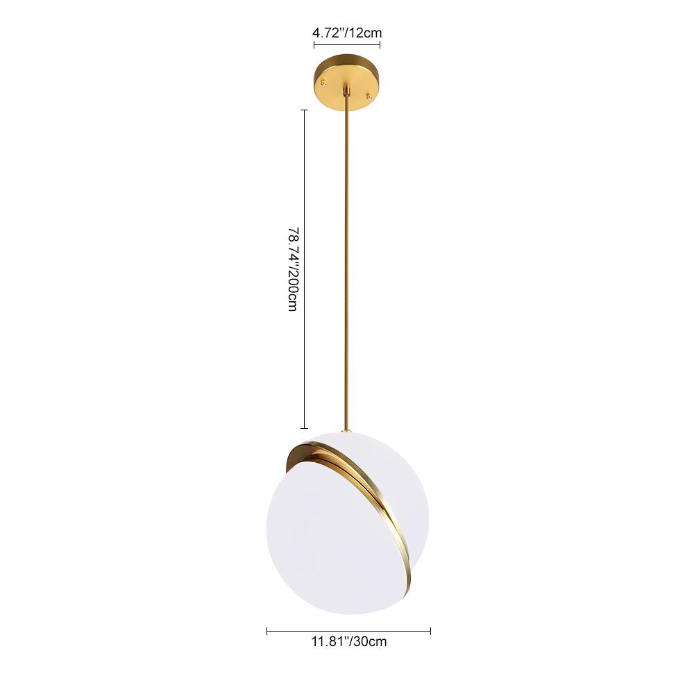 Delira Hanglamp Messing Opaalglas
