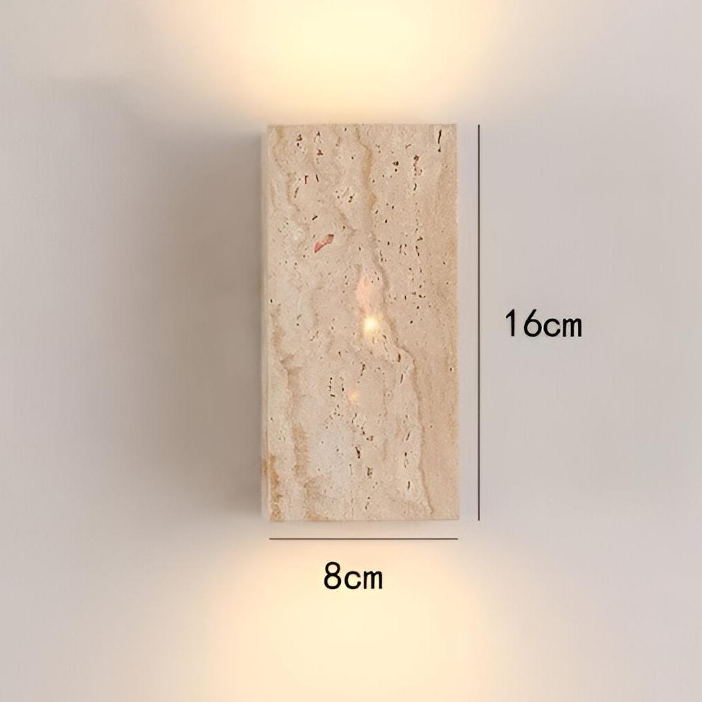 Delira Wandlamp Van Travertijnsteen